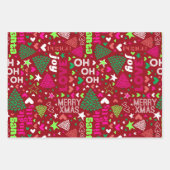 MOTS DE NOËL CARTOGRAPHIE FEUILLES DE PAPIER (Devant)