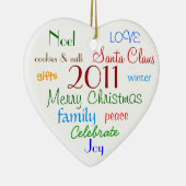 Mots de Noël Ornement personnalisé (Droite)