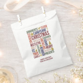 Mots de Noël Sacs Fête Faveur (Coupé)