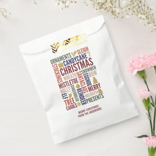 Mots de Noël Sacs Fête Faveur (Scellé)