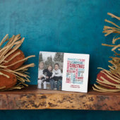 Mots de Noël Tablette photo de Noël Plaque (Côté)