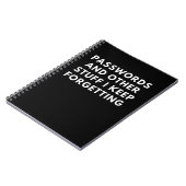 Mots de passe et autres pièces, carnet (Côté gauche)