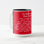 Mots De Potins Internationaux, Mug À Café Deux Ton (Devant gauche)