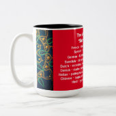 Mots De Potins Internationaux, Mug À Café Deux Ton (Gauche)