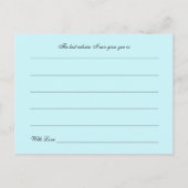 Mots de sagesse pour les cartes postales du mariag (Dos)