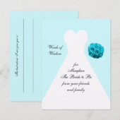 Mots de sagesse pour les cartes postales du mariag (Devant / Derrière)