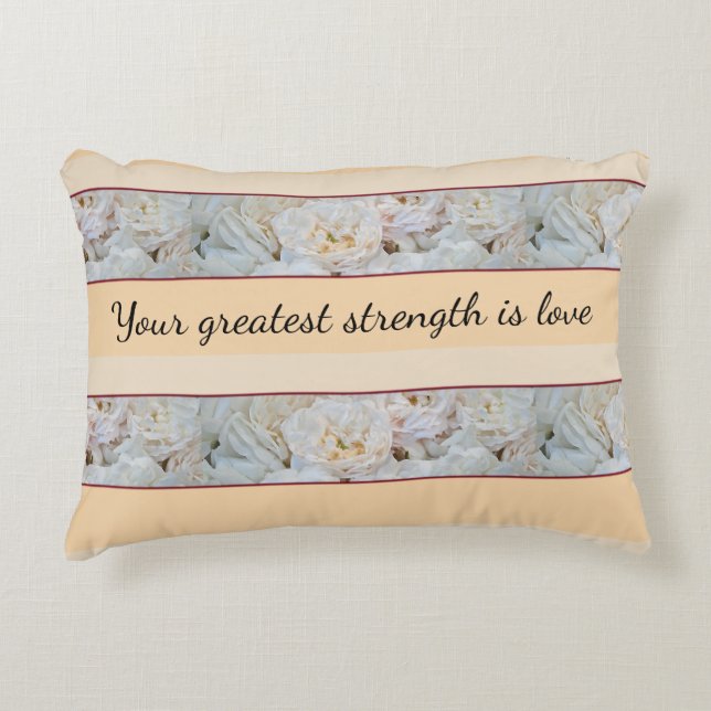 Mots de sagesse Rose Accent Coussin (Devant)