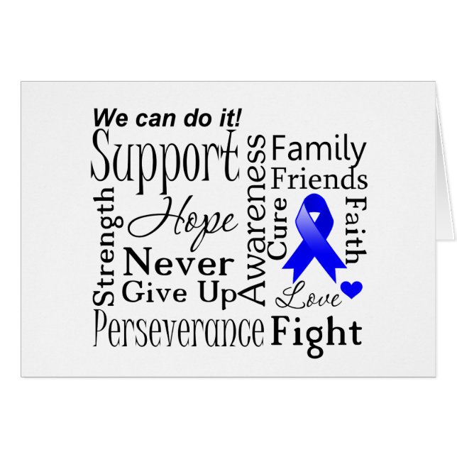 Mots de soutien au cancer rectal (Devant horizontal)