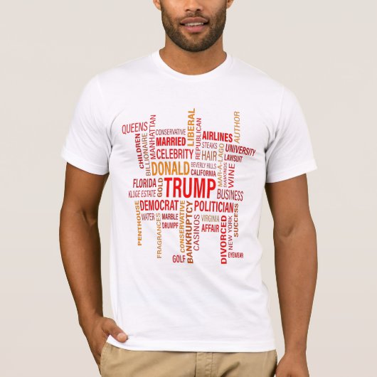 Mots Décrire Trump Mens Bella Canvas T-Shirt (Devant)