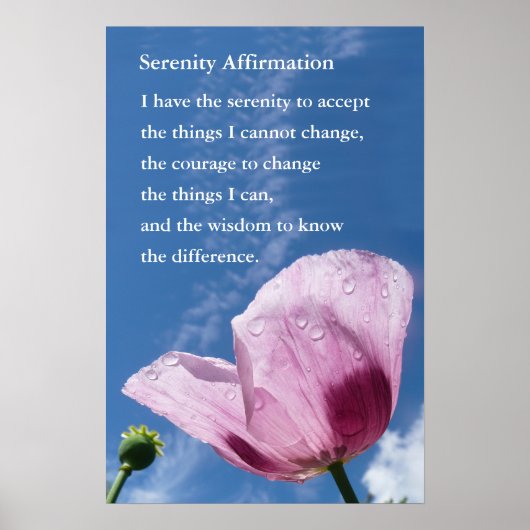 Mots d'encouragement Poster Serenity (Devant)