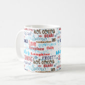Mots d'hiver Typographie Amusants Fun Café Mug (Devant gauche)
