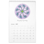 Mots du calendrier 2017 de mandala de la sagesse (Jan 2027)