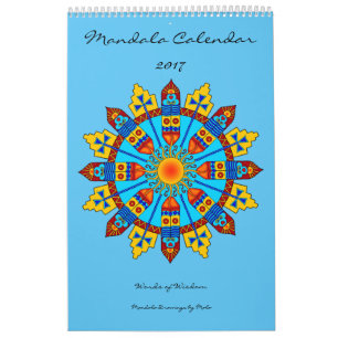Mots du calendrier 2017 de mandala de la sagesse