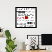 Mots du jour - Poster (Bureau à domicile)