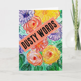 Mots Dusty Carte de voeux pliée
