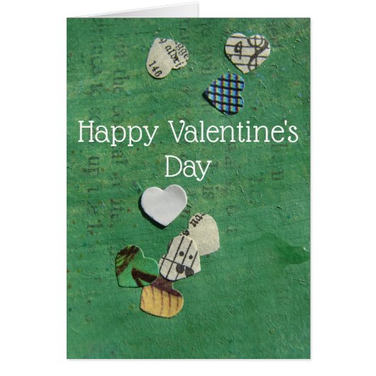 Mots et coeurs Collage Abstrait, Saint-Valentin (Devant)