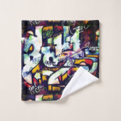 Mots Graffiti colorés (Gant de toilette)
