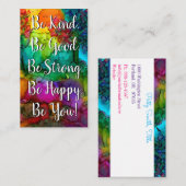 Mots inspirants et motivationnels Carte de visite (Devant / Derrière)