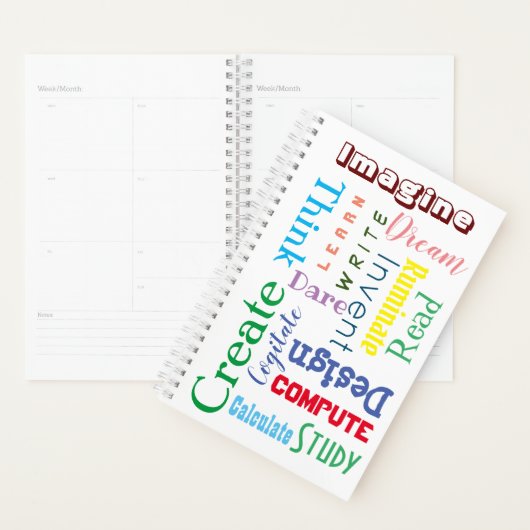 Mots Inspirants Étudiants Colorés (Devant avec enveloppe)