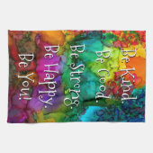 Mots Inspirationnels Colorés Serviette de cuisine (Horizontal)