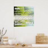 Mots Inspirationnels - Poster Chiropratique (Cuisine)