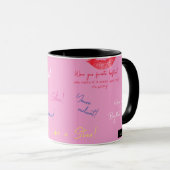 Mots manuscrits d'inspiration Mug (Devant droit)