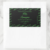 Mots noirs et verts Cloud Produit Coeurs Étiquette (Sac)