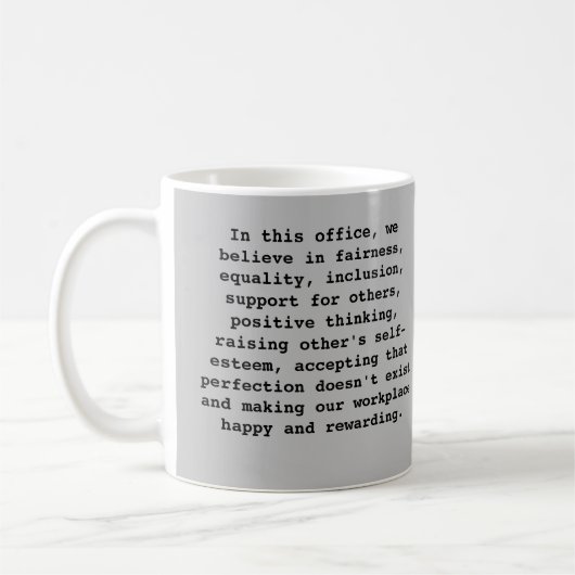 Mots positifs Mug Office (Gauche)