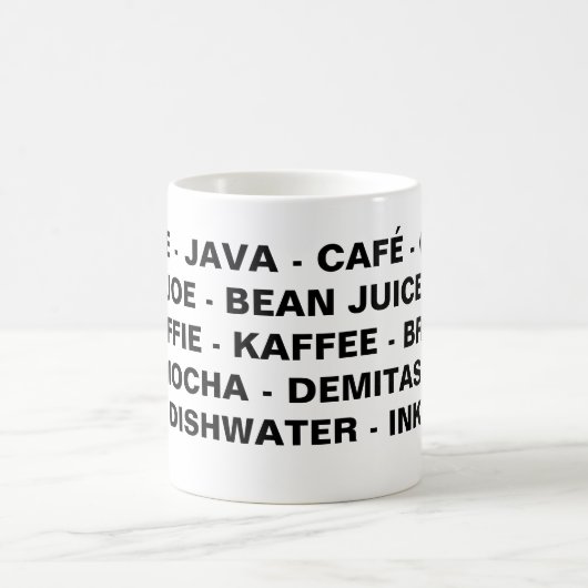 Mots pour la tasse de café (Centre)