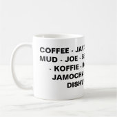 Mots pour la tasse de café (Gauche)
