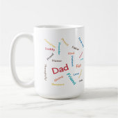 Mots Pour Papa Mug (Gauche)