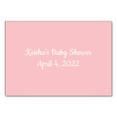 Mots roses de la sagesse Fille Baby shower cartes  (Dos)