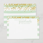 Mots verts et or modernes des cartes de conseil (Devant / Derrière)