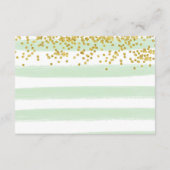 Mots verts et or modernes des cartes de conseil (Dos)