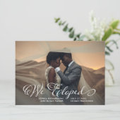 Mots Whimsical | Nous Avons Elopé Le Faire-part Ph (Debout devant)