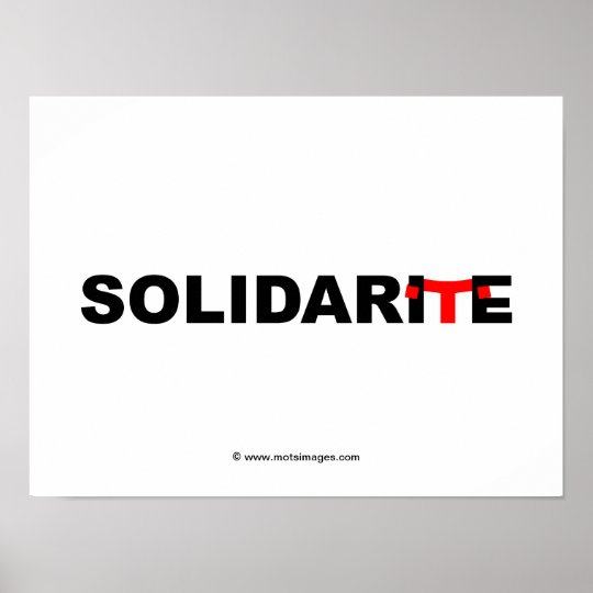 © motsimages : Solidarité Poster