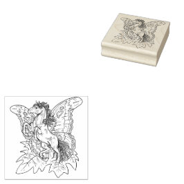 mottenscharnierend Fairy Horse Rubberstempel