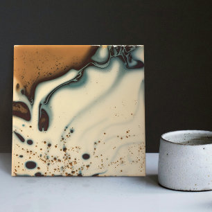 Mottled Marked Earth Tone Wall Decor Abstract Tegeltje