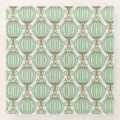 Motton Blue Pattern Glazen Onderzetter (Voorkant)