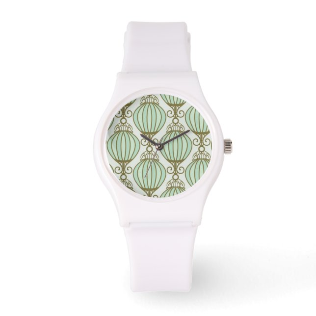 Motton Blue Pattern Horloge (Voorkant)