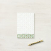 Motton Blue Pattern Post-it® Notes (Op bureau)