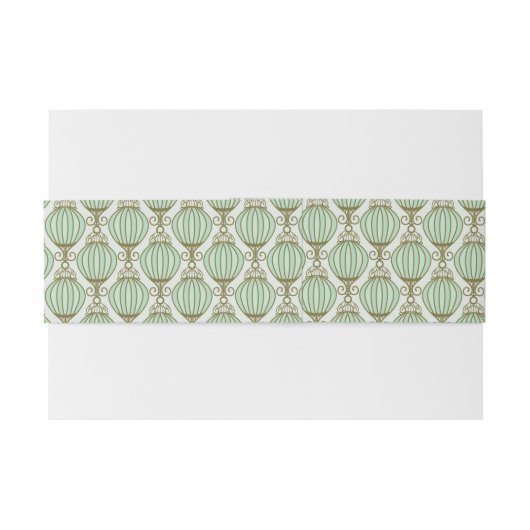 Motton Blue Pattern Uitnodigingen Wikkel (Achterkant Voorbeeld)