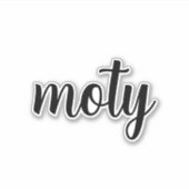 MOTY Moeder van de sticker van het Jaar, decal, en (Voorkant)