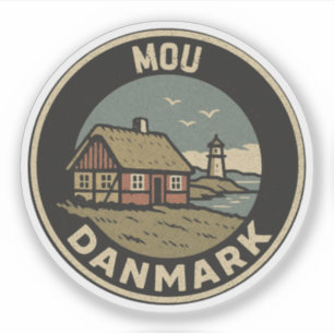 Mou, Denemarken Danmark  Sticker