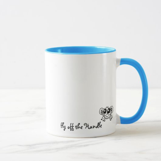 Mouche drôle mignonne outre de la tasse de poignée (Droite)
