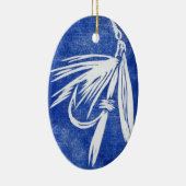 Mouche mouillée - bleu classique mouche ornement d (Droite)