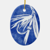 Mouche mouillée - bleu classique mouche ornement d (Devant)