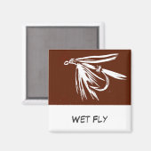 "Mouche mouillée" FlyFishing Magnet d'art (Recto/Verso)