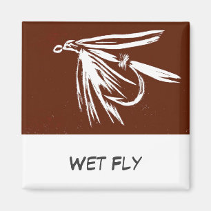 "Mouche mouillée" FlyFishing Magnet d'art