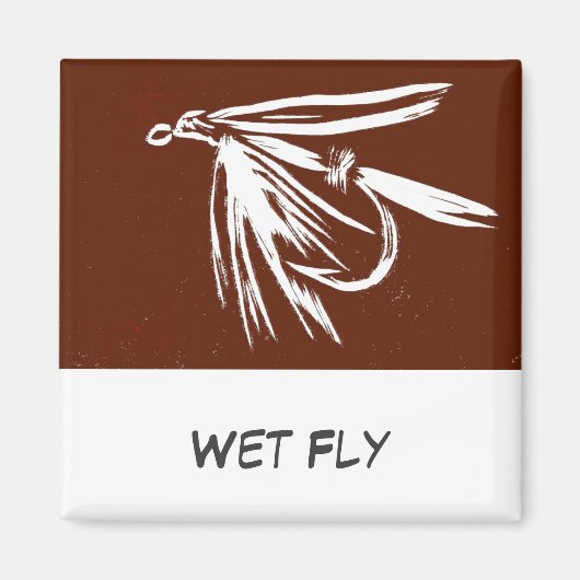 "Mouche mouillée" FlyFishing Magnet d'art (Devant)